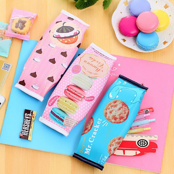 Creative Macaron Cracker Pencil Case